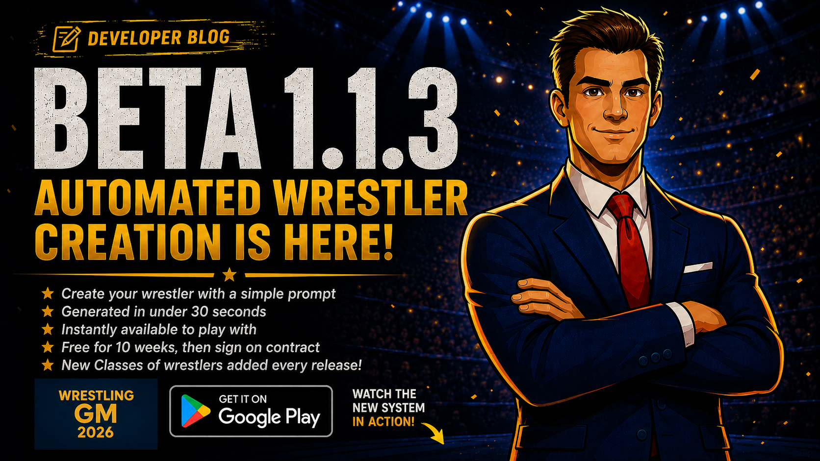 Wrestling GM 2026 - Beta 1.1.3 Release Notes