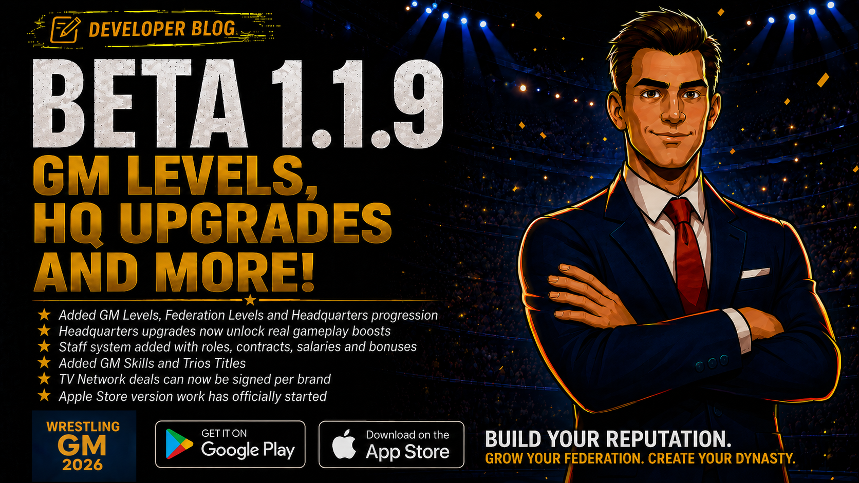 Wrestling GM 2026 - Beta 1.1.9 Release Notes