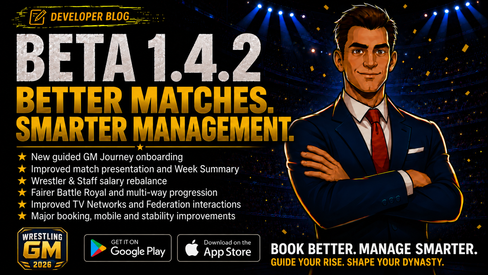 Wrestling GM 2026 - Beta 1.4.2 Release