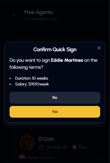 Quick Sign Confirmation
